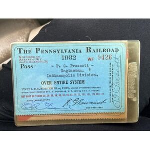 1932 Pennsylvania Railroad Pass